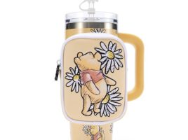 Winnie the Pooh Stainless Steel Travel Tumbler with Straw plus Zip Case available online for purchase