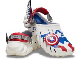 Captain America Brave New World Clogs for Adults by Crocs available online for purchase