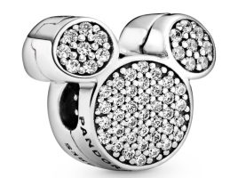 Mickey Mouse Icon Pavé Clip Charm by Pandora – Disney Parks is now available