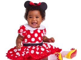 Minnie Mouse Costume Bodysuit for Baby – Red now out
