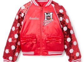 Minnie Mouse Varsity Jacket for Girls now available Minnie Mouse Varsity Jacket for Girls now available