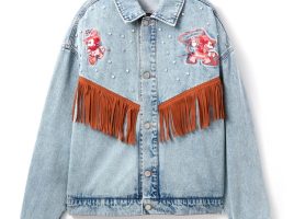 Mickey Mouse Fringed Denim Jacket for Women now out for purchase