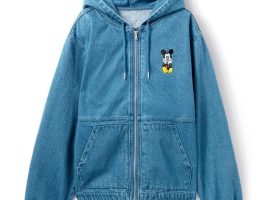 Mickey Mouse Denim Zip Hoodie for Adults available online for purchase