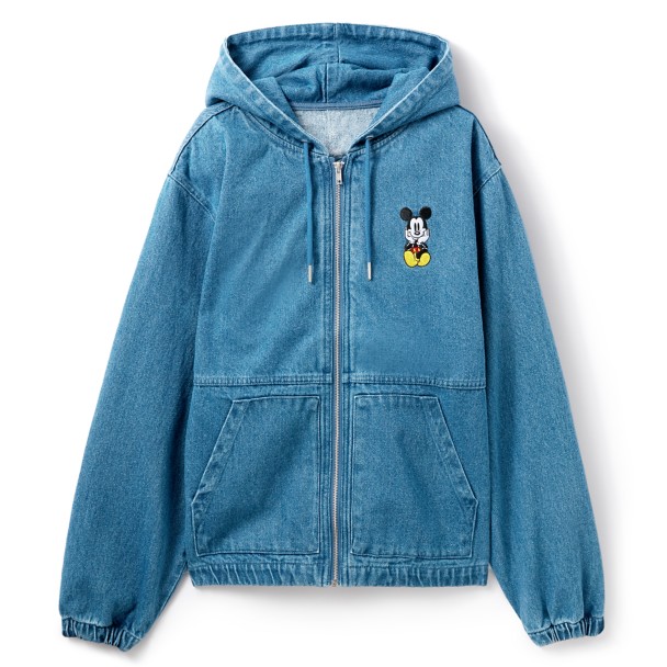Mickey Mouse Denim Zip Hoodie for Adults available online for