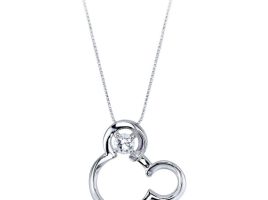 Mickey Mouse April Birthstone Necklace for Women – White Sapphire available online for purchase