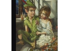 Peter Pan and Wendy ”Sewn to His Shadow” Giclée on Canvas by Heather Edwards now available online