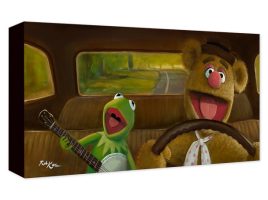 Kermit and Fozzie ”Movin’ Right Along” Giclée on Canvas by Rob Kaz – Buy Now