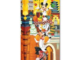 Mickey Mouse and Friends ”A World of Flavor” Giclée on Canvas by Tim Rogerson available online for purchase