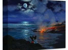 Mickey and Minnie Mouse ”Watching Nature’s Creation” Giclée on Canvas by Walfrido Garcia is now out for purchase
