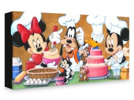 Mickey Mouse and Friends ”Happy Kitchen” Giclée on Canvas by Michelle St. Laurent is now available online