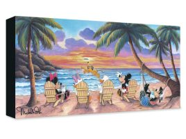 Mickey Mouse and Friends ”Beautiful Day at the Beach” Giclée on Canvas by Michelle St.Laurent – Limited Edition here now