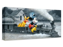 ”Mickey’s Train” Giclée on Canvas by Tim Rogerson – Limited Edition – Buy It Today!