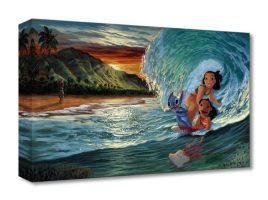 Lilo & Stitch ”Morning Surf” Giclée on Canvas by Walfrido Garcia – Limited Edition now available