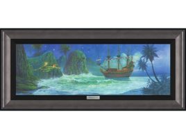 Peter Pan and Tinker Bell ”C’mon Tink! No Time to Waste!” by Michael Humphries Framed Canvas Artwork – Limited Edition now available