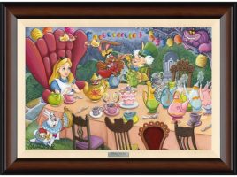 Alice in Wonderland ”Tea Time in Wonderland” by Michelle St.Laurent Framed Canvas Artwork – Limited Edition is now available online