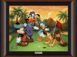 Mickey Mouse and Friends ”Fabulous Foursome” by Tim Rogerson Framed Canvas Artwork – Limited Edition – Get It Here