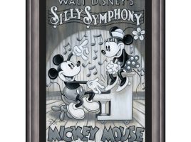 Mickey and Minnie Mouse ”Music by Mickey” by Tim Rogerson Framed Canvas Artwork – Limited Edition is now available online