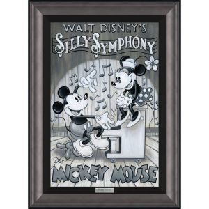 Mickey and Minnie Mouse ''Music by Mickey'' by Tim Rogerson Framed Canvas Artwork - Limited Edition