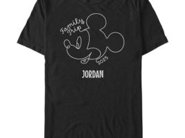 Mickey Mouse Line Drawing ”Family Trip 2025” T-Shirt – Customized | Disney Store is now available