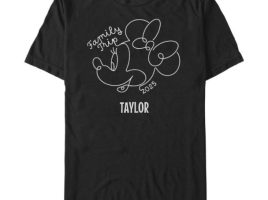 Minnie Mouse Line Drawing ”Family Trip 2025” T-Shirt – Customized | Disney Store now available online