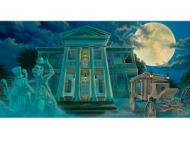 The Hitchhiking Ghosts ”The Moon Climbs High” Canvas Artwork by Jared Franco – The Haunted Mansion – Limited Edition has hit the shelves