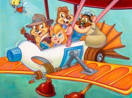 Chip ‘n Dale Rescue Rangers ”The Ranger Plane” Canvas Artwork by Tim Rogerson – Limited Edition released today