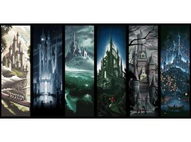 Disney Princess Castles ”A Fairytale Storyline” Gallery Wrapped Canvas by JC Richard – Signed Limited Edition here now