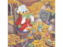 Scrooge McDuck ”Scrooge’s Happy Place” Gallery Wrapped Canvas by Michelle St.Laurent – Limited Edition has hit the shelves