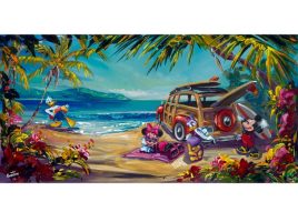 Mickey Mouse and Friends ”Surf Day” Gallery Wrapped Canvas by Steve Barton – Limited Edition has hit the shelves