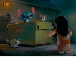 Lilo & Stitch ”Diving” Gallery Wrapped Canvas by Rob Kaz – Limited Edition available online for purchase