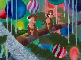 Chip ‘n Dale ”Celebration Day” Gallery Wrapped Canvas by Michael Provenza – Limited Edition is now available for purchase