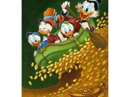 Scrooge McDuck ”Uncle Scrooge’s Wild Ride” Gallery Wrapped Canvas by Tim Rogerson – Limited Edition is available online for purchase