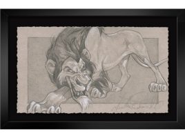 Scar ”Little Secrets” Framed Print by Heather Edwards – The Lion King – Signed Limited Edition available online for purchase