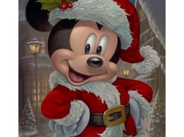 Mickey Mouse ”Merry Mickey” Gallery Wrapped Canvas by Jared Franco – Limited Edition is now available