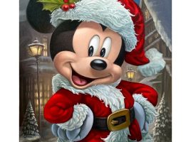 Mickey Mouse ”Merry Mickey” Gallery Wrapped Canvas by Jared Franco – Signed Limited Edition available online for purchase