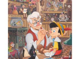 Pinocchio ”Geppetto’s Workshop” Gallery Wrapped Canvas by Michelle St.Laurent – Limited Edition – Get It Here
