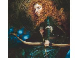Merida ”Her Father’s Daughter” Gallery Wrapped Canvas by Heather Edwards – Brave – Limited Edition now available for purchase