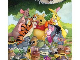 Winnie the Pooh and Pals ”Honey Pot Gathering” Gallery Wrapped Canvas by Michelle St.Laurent – Limited Edition is now available