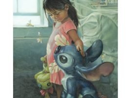 Lilo & Stitch ”Ohana Means Family” Gallery Wrapped Canvas by Heather Edwards – Limited Edition is available online