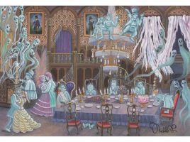 The Haunted Mansion ”Haunted Ballroom” Gallery Wrapped Canvas by Michelle St.Laurent – Limited Edition released today
