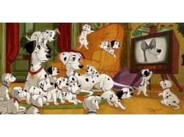 101 Dalmatians ”Movie Night” Gallery Wrapped Canvas by Tim Rogerson – Limited Edition now out for purchase