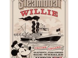 Mickey Mouse ”Steamboat Willie (Gold)” Gallery Wrapped Canvas by Eric Tan – Limited Edition – Buy It Today!