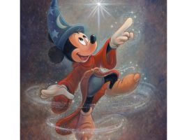 Sorcerer Mickey Mouse ”Swept Up in the Magic” Gallery Wrapped Canvas by Bret Iwan – Fantasia – Signed Limited Edition is available online