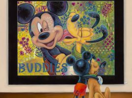 Mickey Mouse and Pluto ”Buddies” Gallery Wrapped Canvas by Denyse Klette – Limited Edition – Buy Online Now