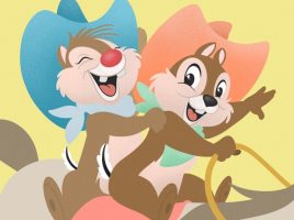Chip ‘n Dale ”Ranch Rascal Roundup” Gallery Wrapped Canvas by Dom Corona – Limited Edition is available online