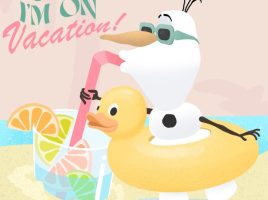 Olaf ”Sorry I’m on Vacation!” Gallery Wrapped Canvas by Dom Corona – Frozen – Limited Edition has hit the shelves for purchase