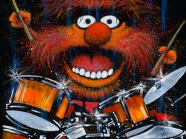 Animal ”Rockin’ Animal” Gallery Wrapped Canvas by Stephen Fishwick – The Muppet Show – Limited Edition is available online