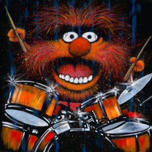 Animal ''Rockin' Animal'' Gallery Wrapped Canvas by Stephen Fishwick - The Muppet Show - Limited Edition