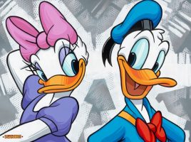 Donald and Daisy Duck ”Quite a Couple” Gallery Wrapped Canvas by Trevor Carlton – Limited Edition has hit the shelves