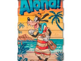 Goofy ”A Goofy Aloha” Artwork on Wood by Trevor Carlton – Signed Limited Edition – Purchase Online Now